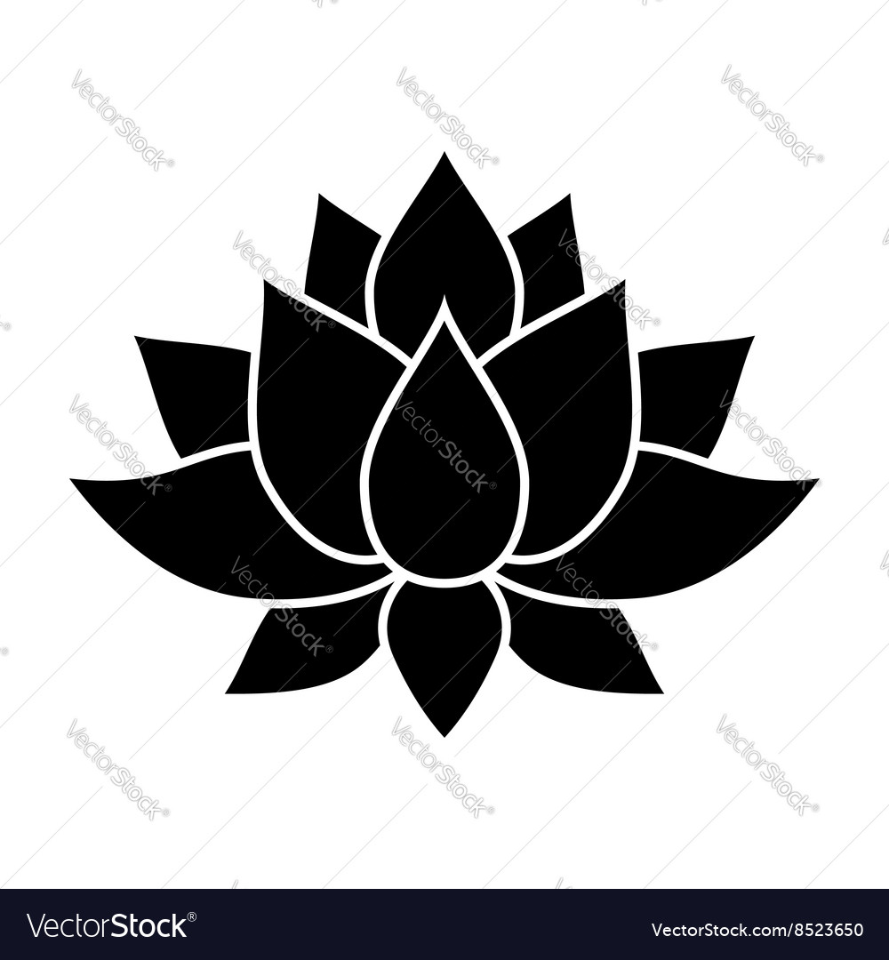 Lotus flower sign Royalty Free Vector Image - VectorStock