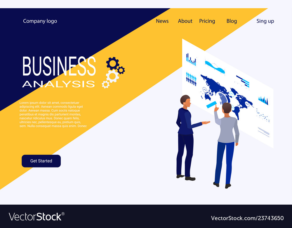 Web Page Template For Creative And Solutions Vector Image