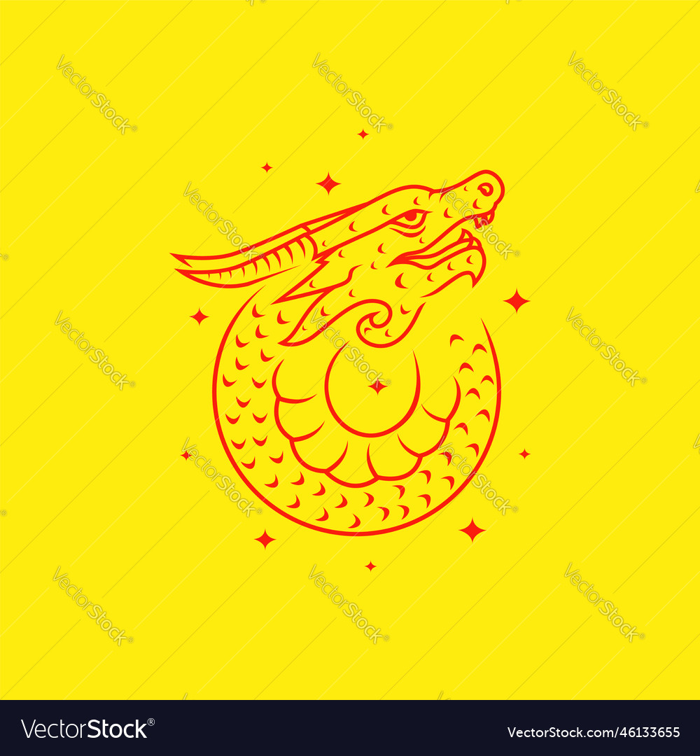 Ancient dragon snake culture chinese circle