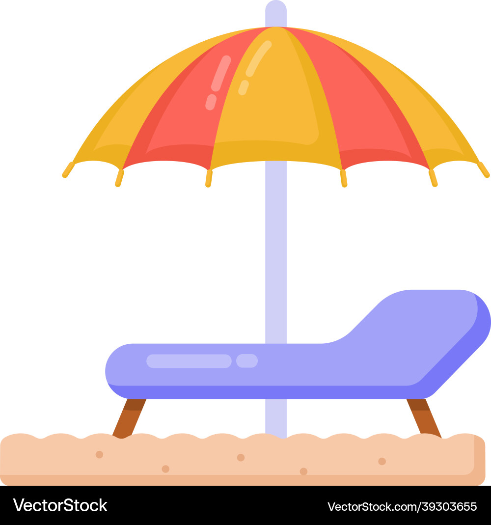 Beach bed Royalty Free Vector Image - VectorStock