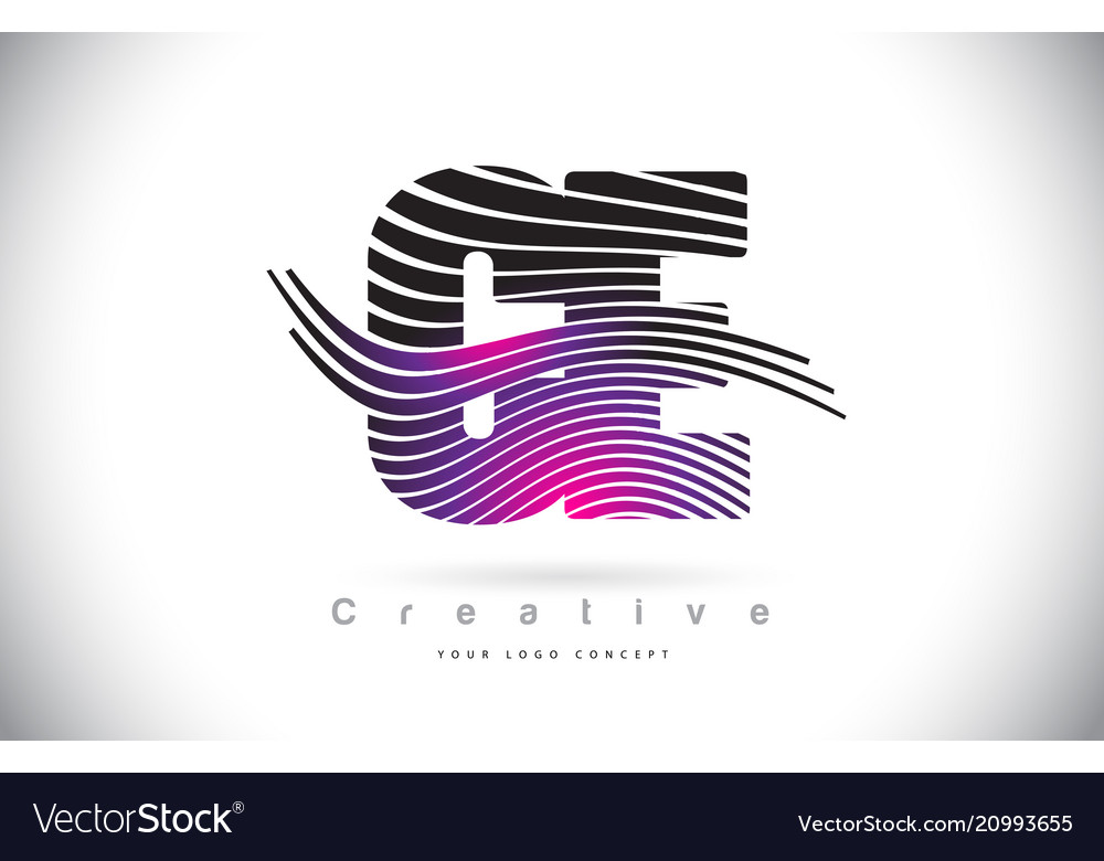 Ce c e zebra texture letter logo design