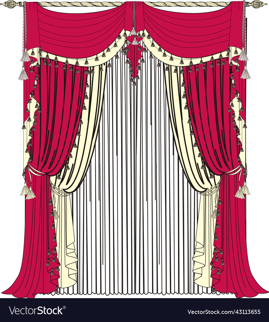 Curtains 5 Royalty Free Vector Image - VectorStock