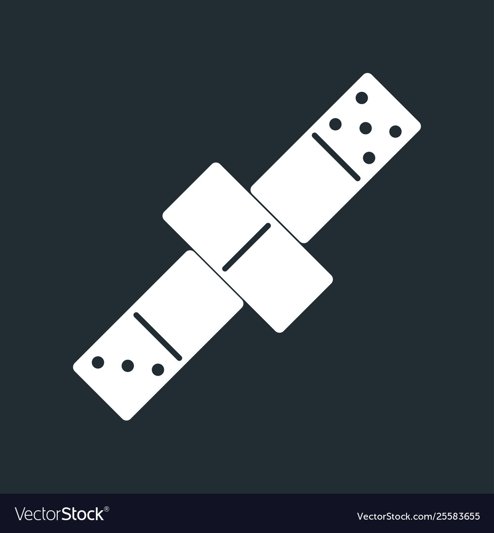 Dominoes dice line icon spiel auf schwarz schriftarten