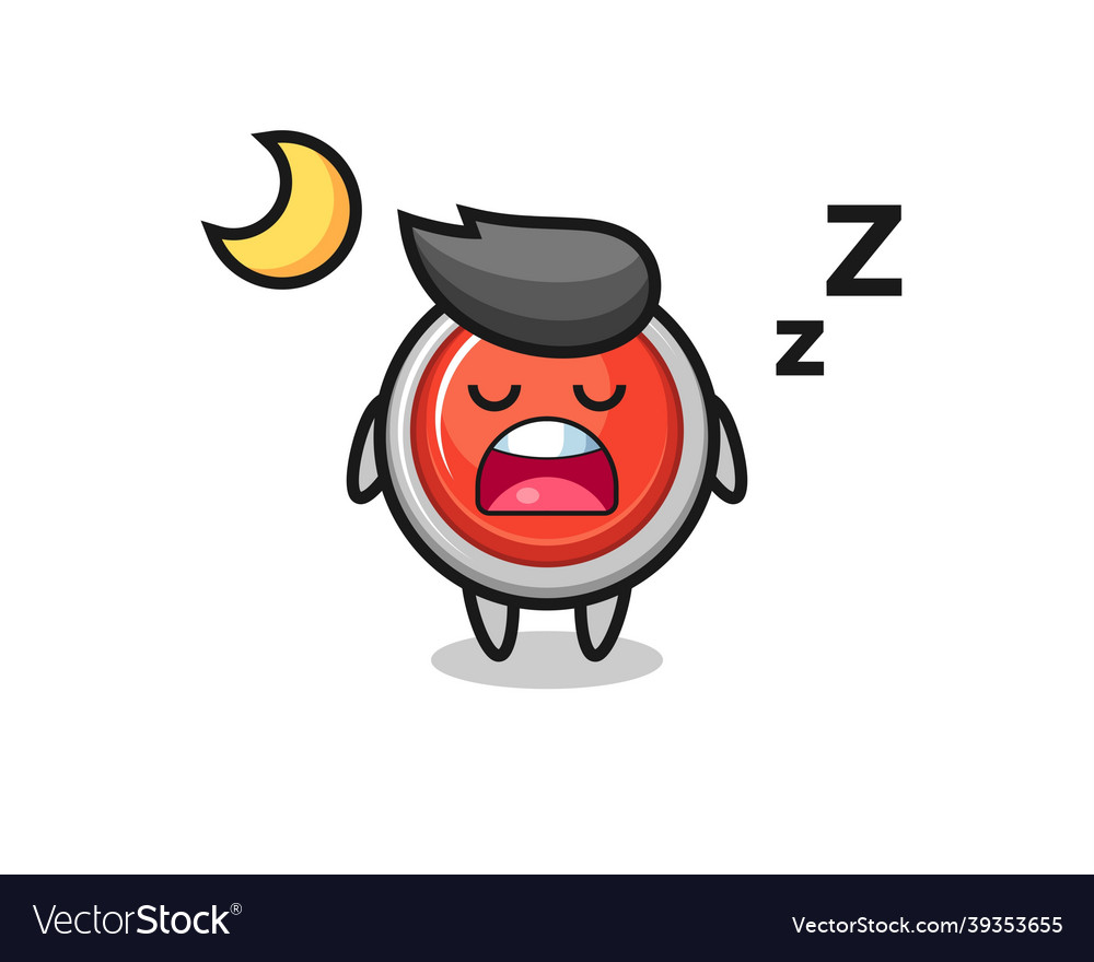 Emergency panic button character sleeping at night