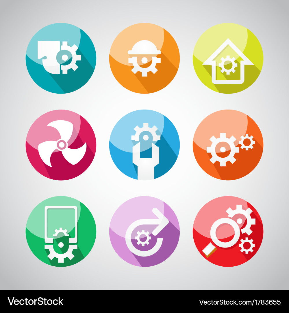 Engineering icons Royalty Free Vector Image - VectorStock