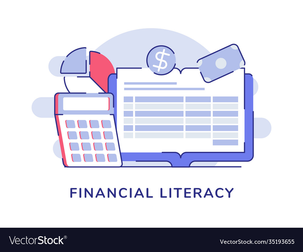 Financial literacy concept economic data