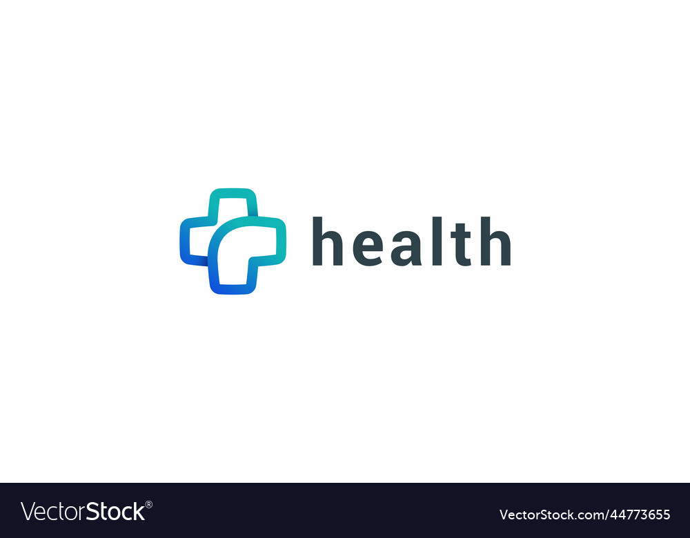 Medical treatment modern health care logo Vector Image