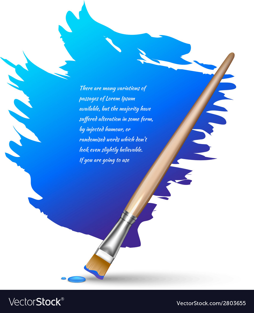 Paint brush background Royalty Free Vector Image