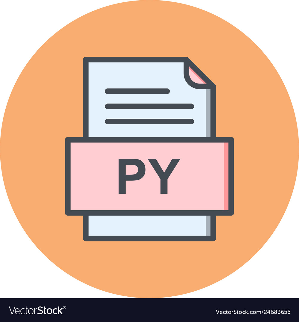 Py file document icon Royalty Free Vector Image