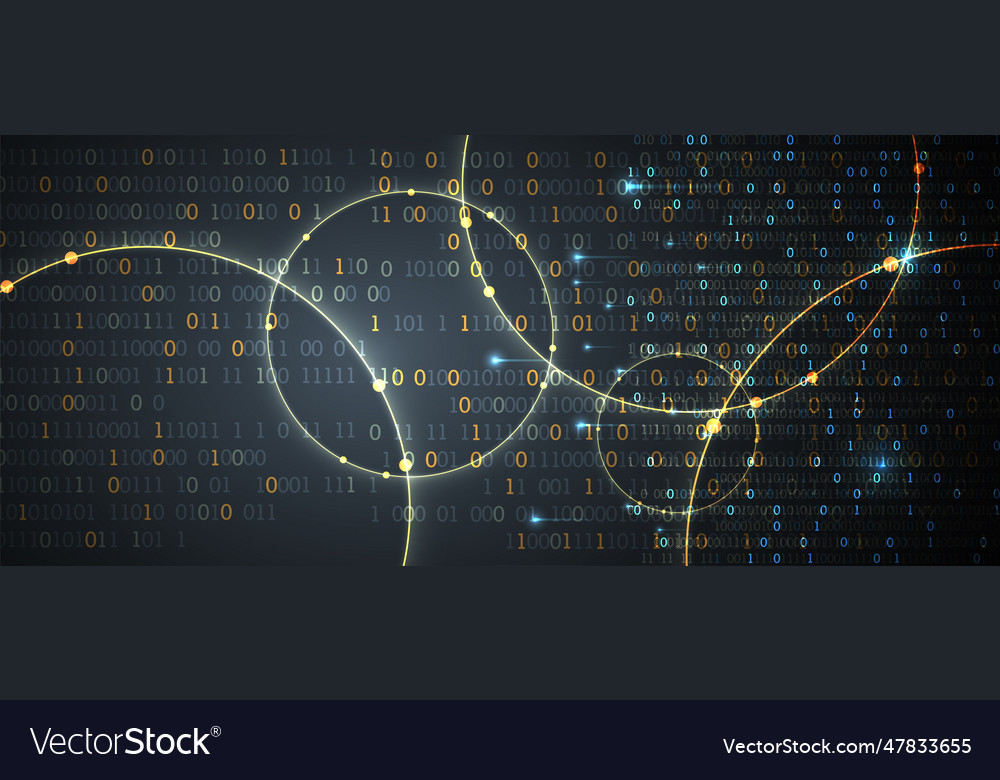 Technology background big data concept binary Vector Image