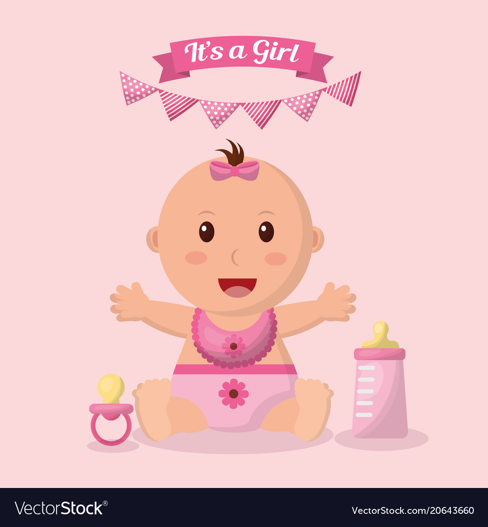 Baby shower boy and girl Royalty Free Vector Image