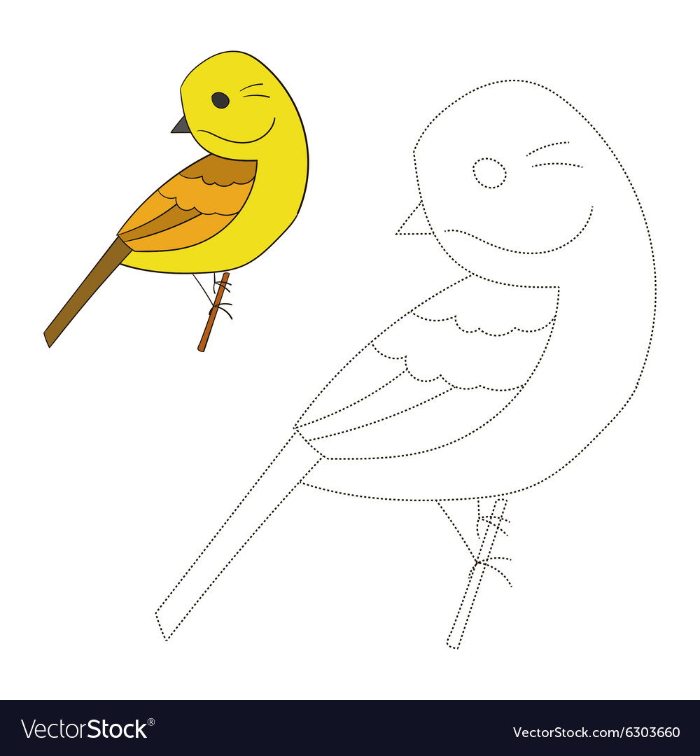 Connect the dots game yellowhammer bird