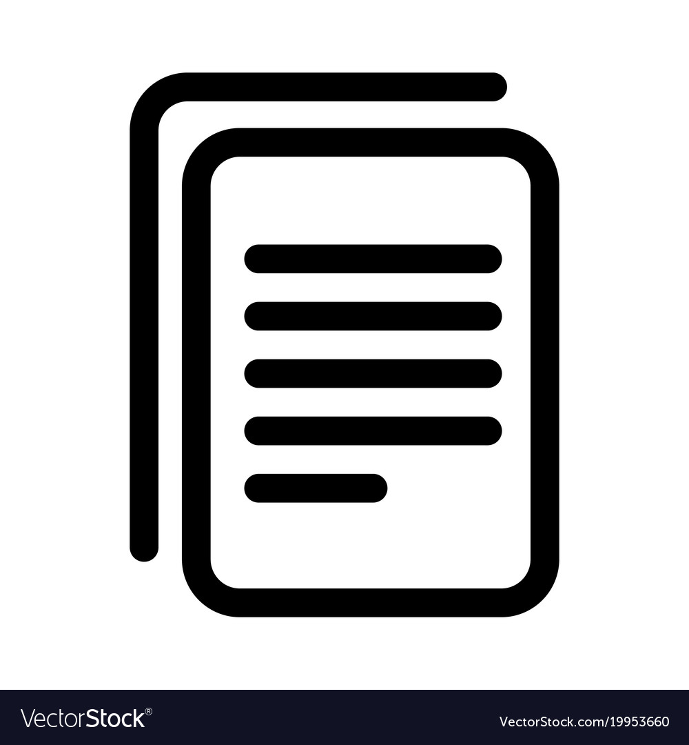 Document copy icon sheet paper with text Vector Image