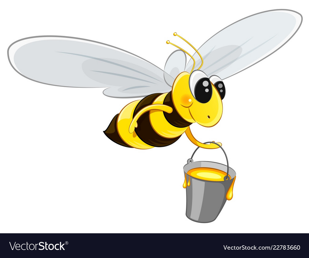 Download Flying bee character Royalty Free Vector Image