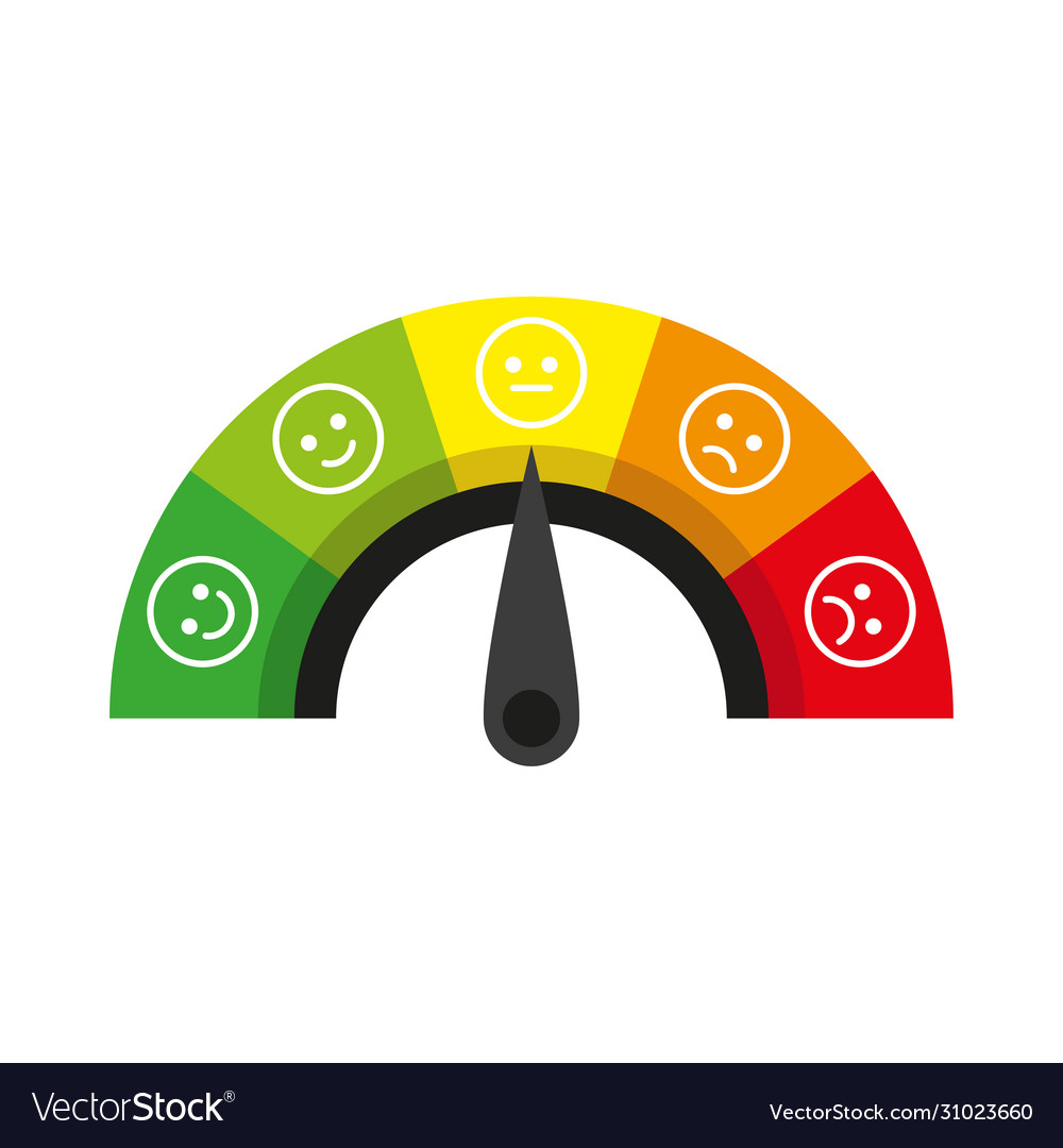 Icon emotion meter simple Royalty Free Vector Image