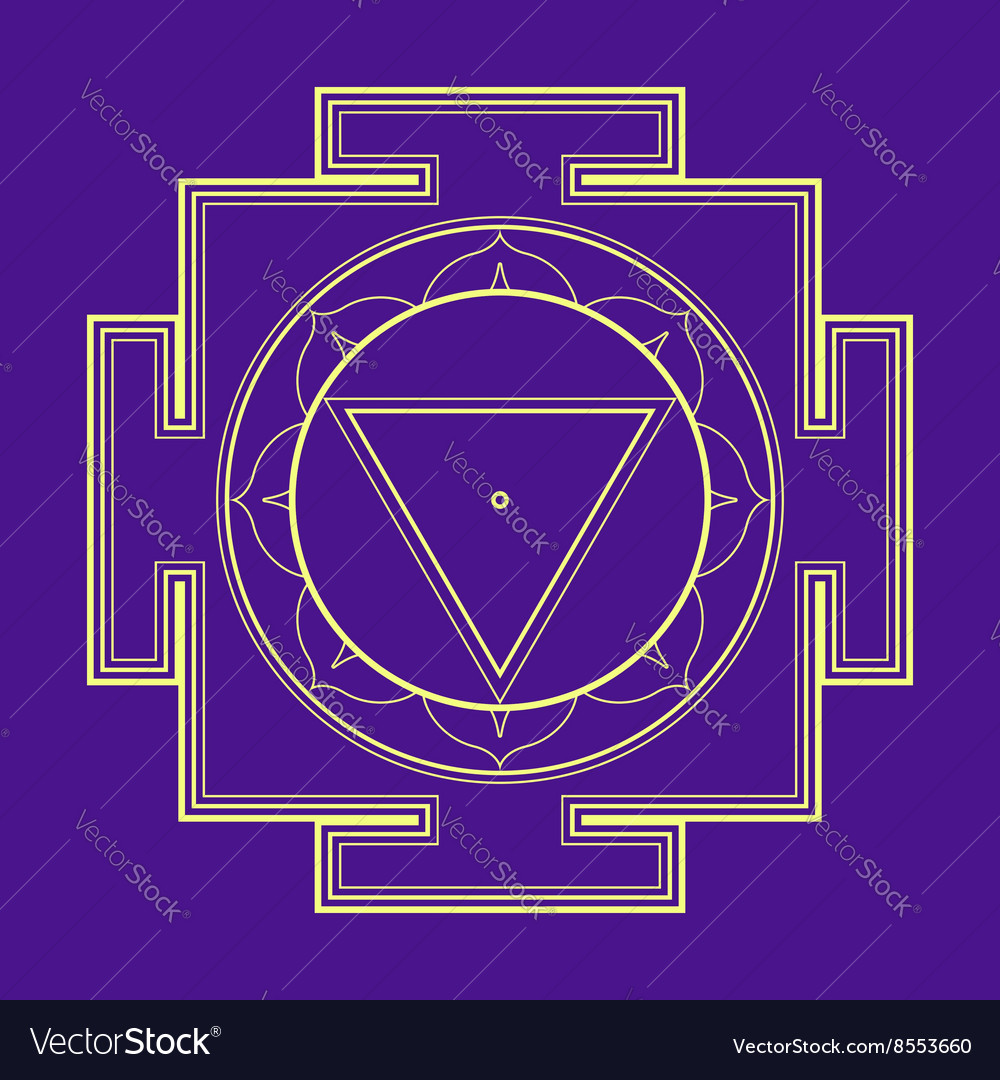 Monocrome outline tara yantra