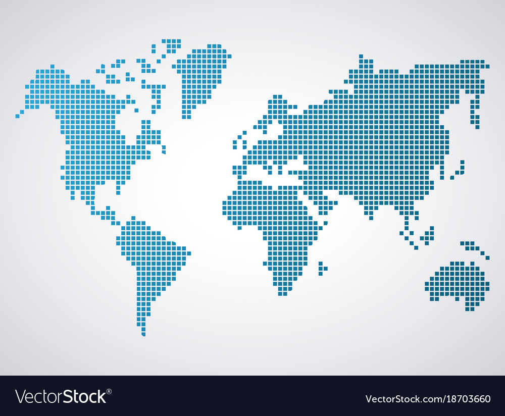 World map silhouette Royalty Free Vector Image