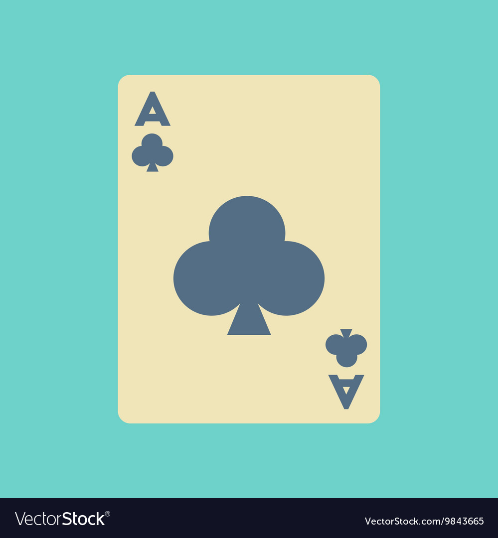 Flat icon on background poker playing card