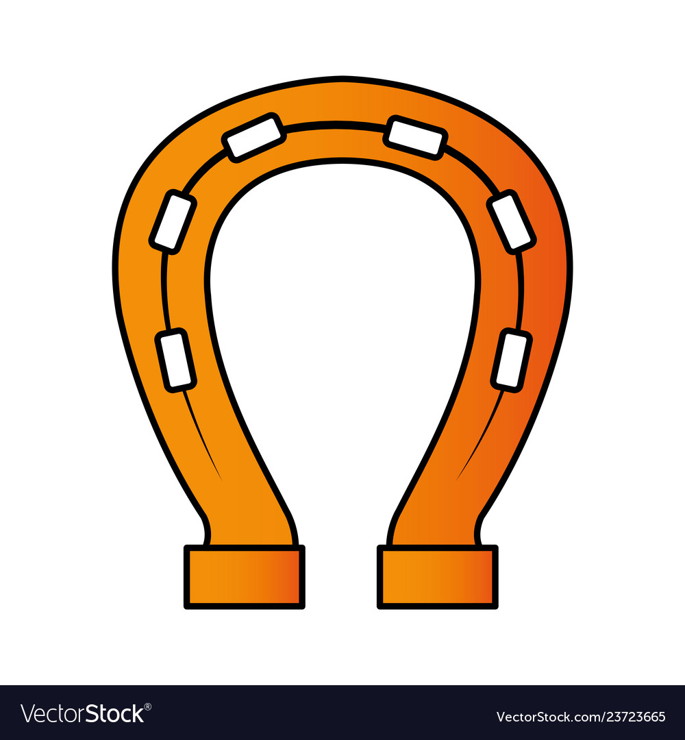 Horseshoe lucky isolated icon