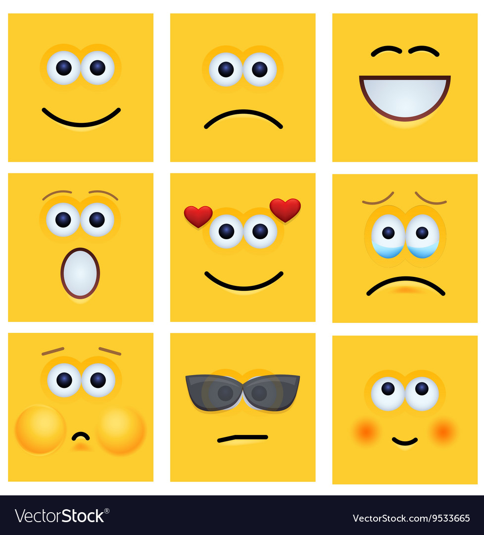 Modern yellow face set background