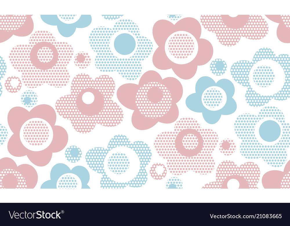 Pastel baby style floral seamless pattern