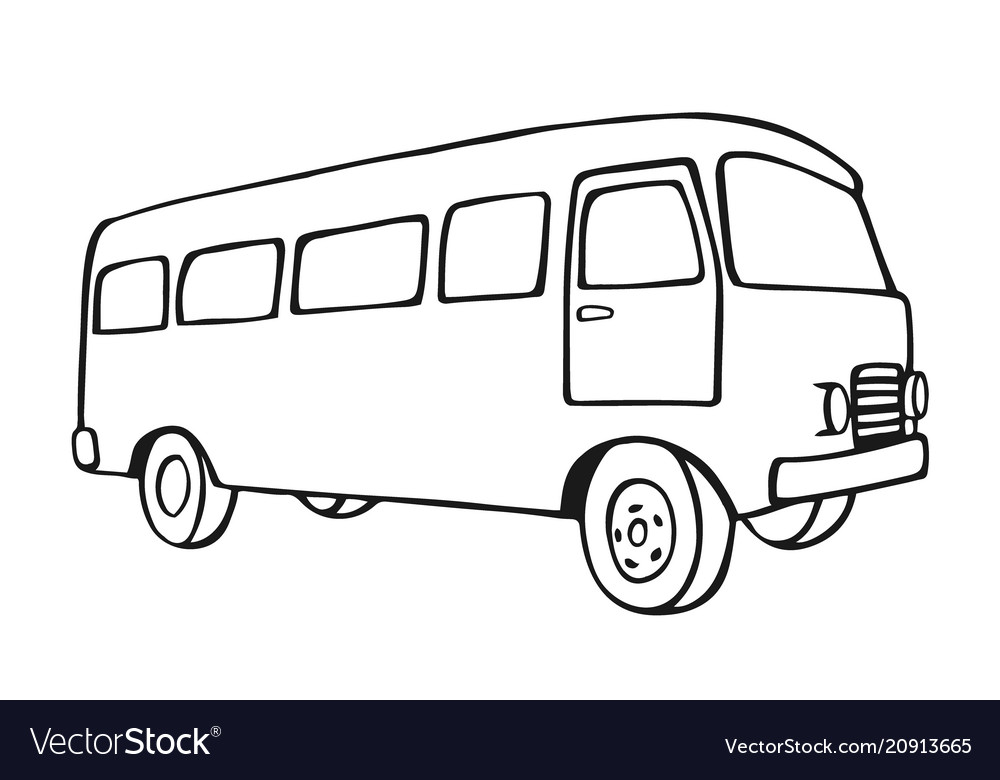 Retro travel van Royalty Free Vector Image - VectorStock