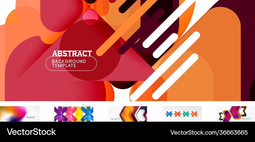 Set geometric abstract backgrounds Royalty Free Vector Image