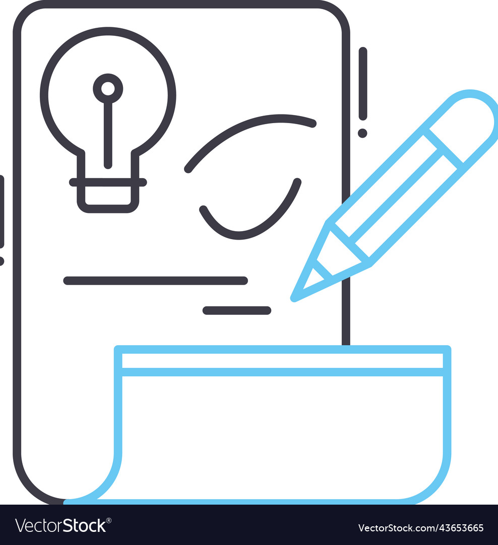 Start from scratch line icon outline symbol Vector Image