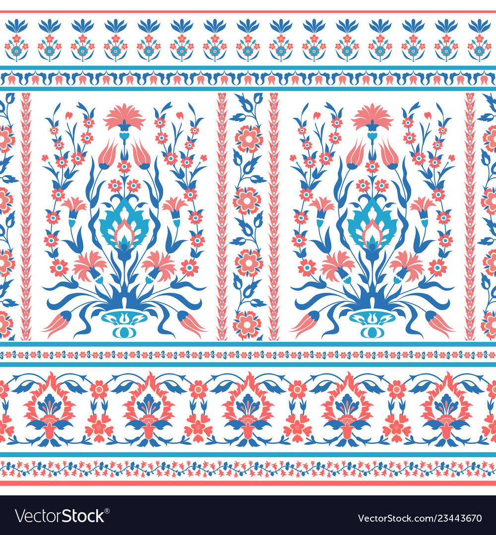 Floral pattern in folk style Royalty Free Vector Image