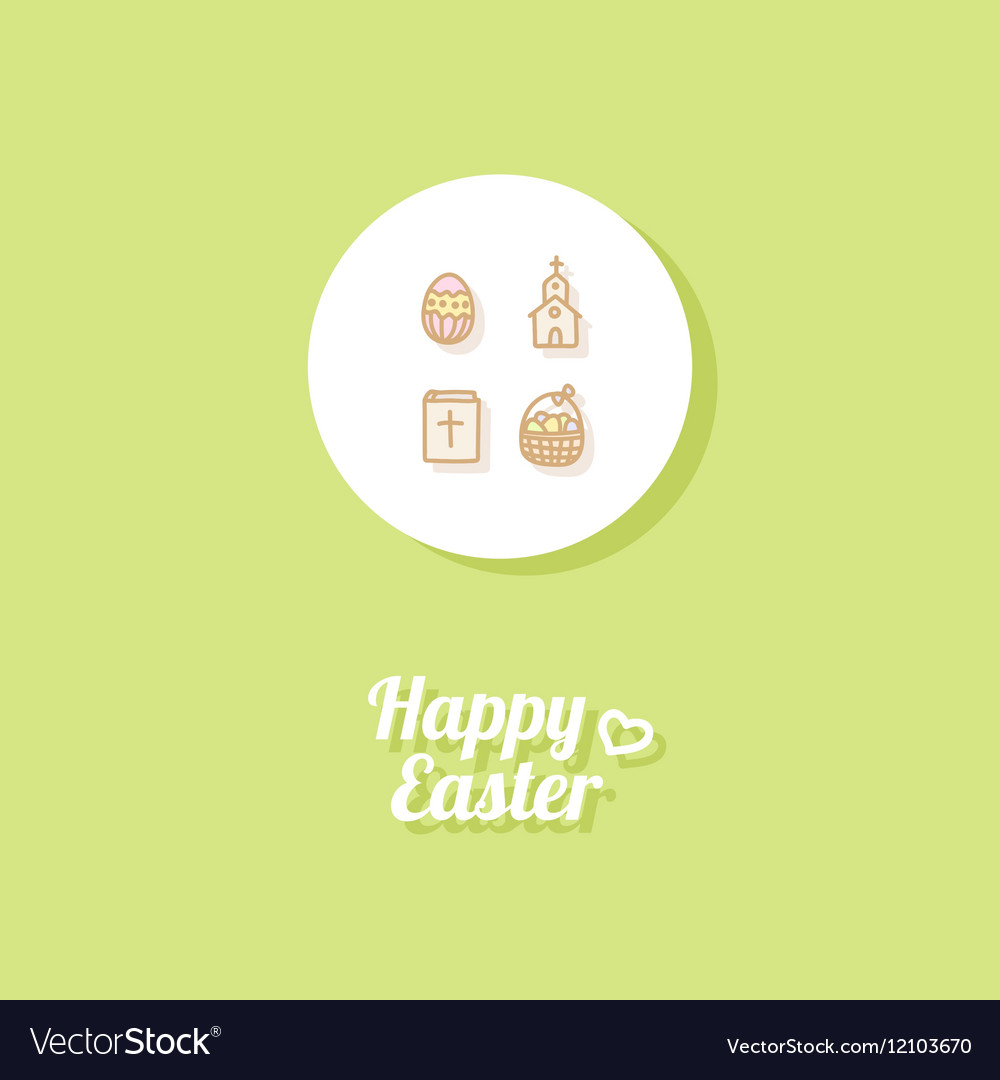 Happy easter greeting card