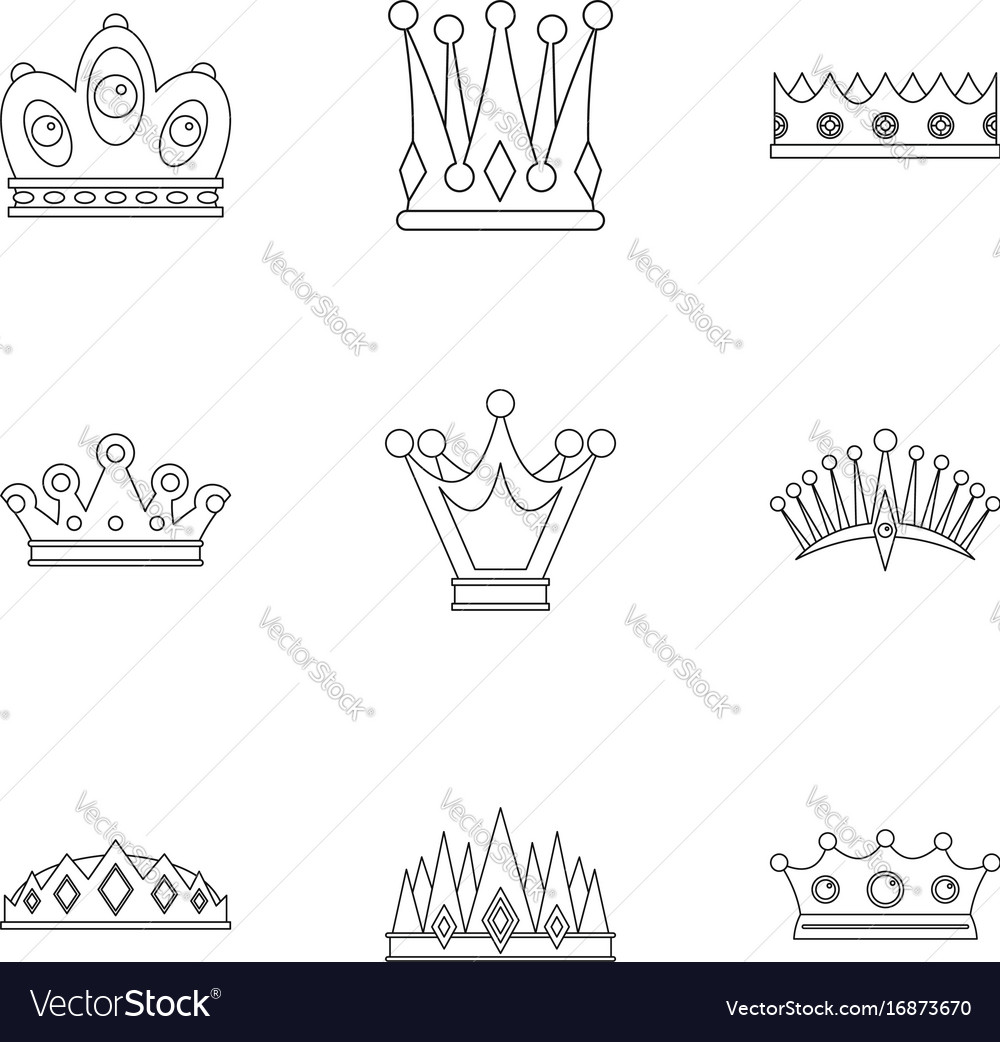 Free Free 161 King Crown Outline Svg SVG PNG EPS DXF File