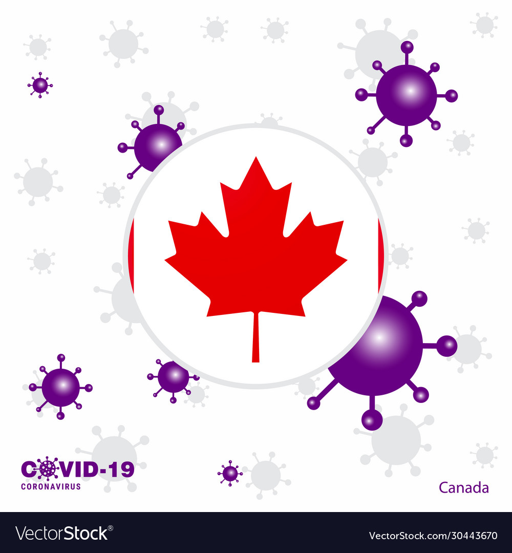 Pray for canada covid-19 coronavirus typography