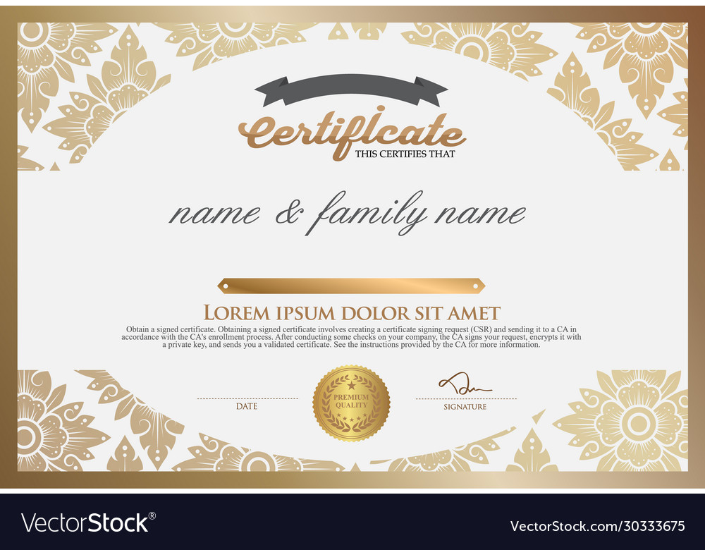 Certificate design template