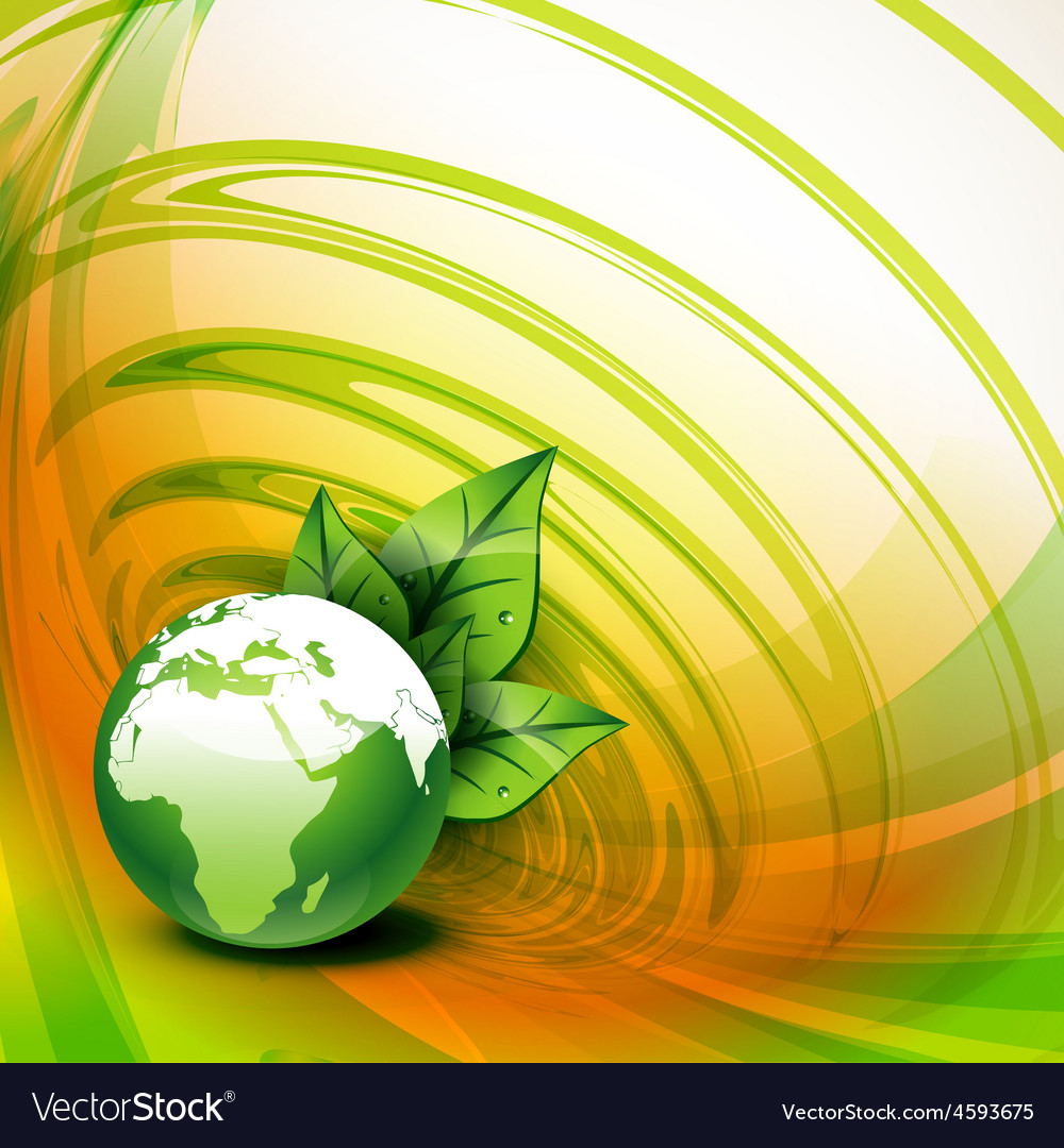 Earth leaf background Royalty Free Vector Image