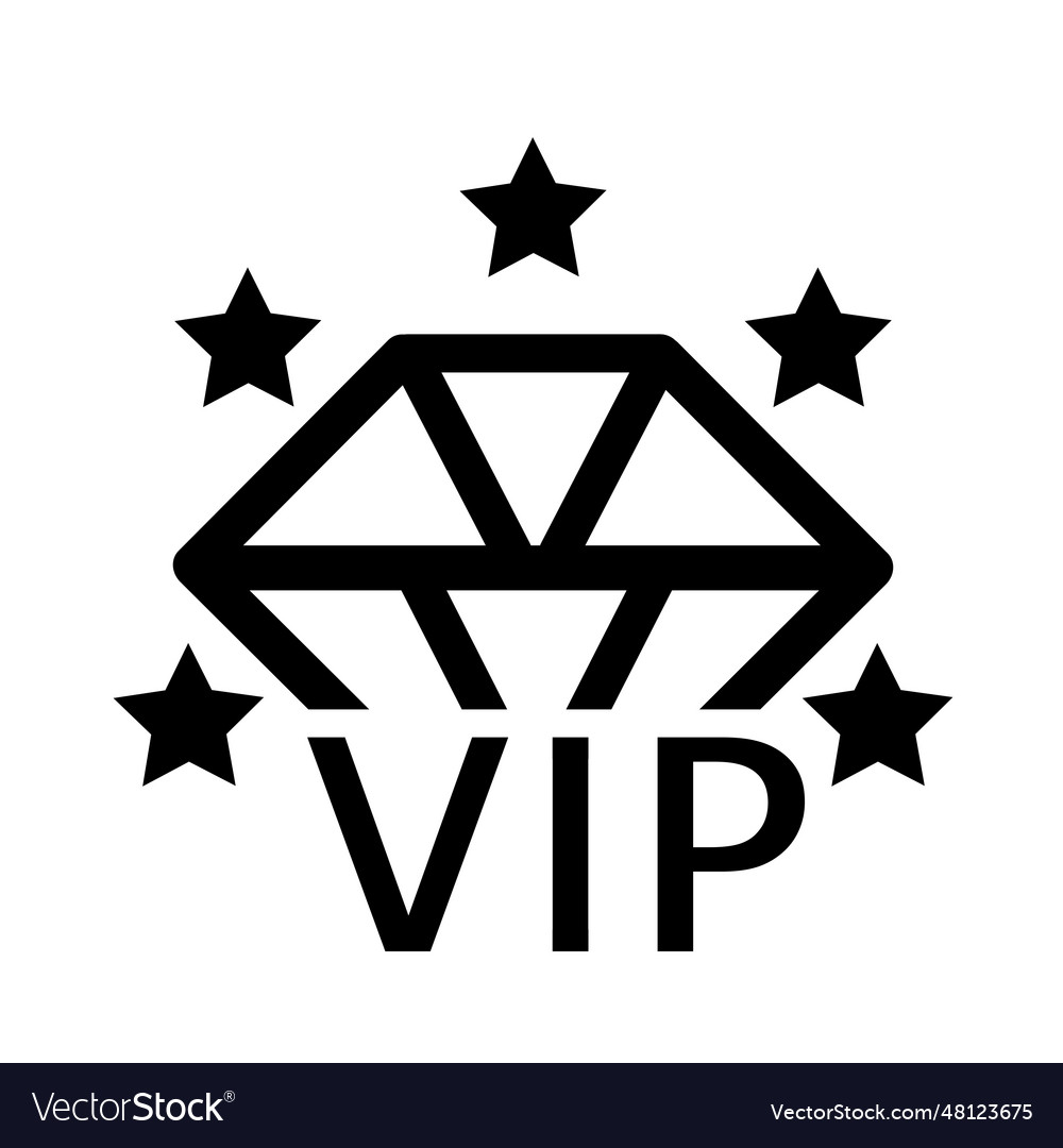 Logo Vip Diamond Royalty Free Vector Image - Vectorstock