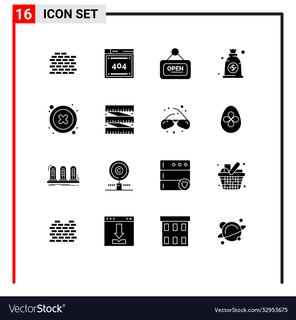 Pictograph Set 16 einfache solide Glyphen Benutzer