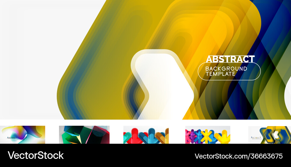 Set geometric abstract backgrounds Royalty Free Vector Image