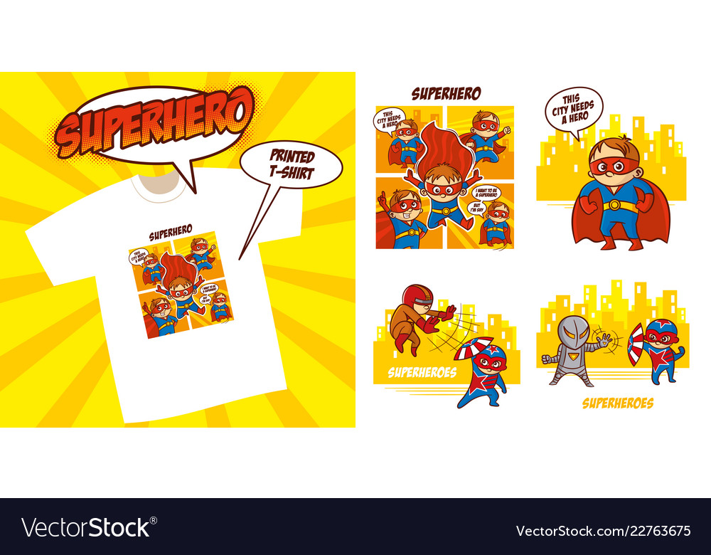 Superhero Charakter Superhelden Set