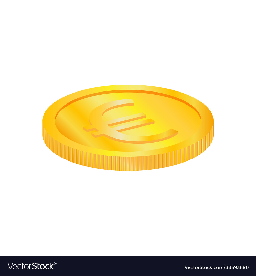 A gold coin is symbol financial well-being