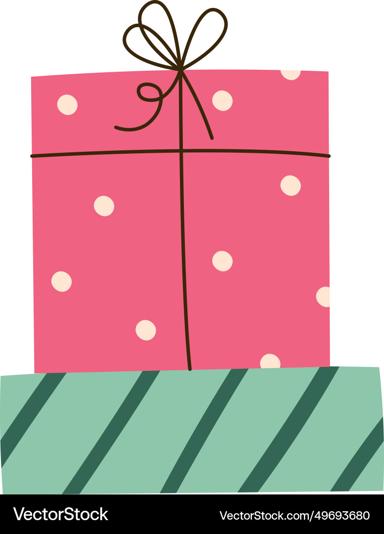 Gift box stack Royalty Free Vector Image - VectorStock