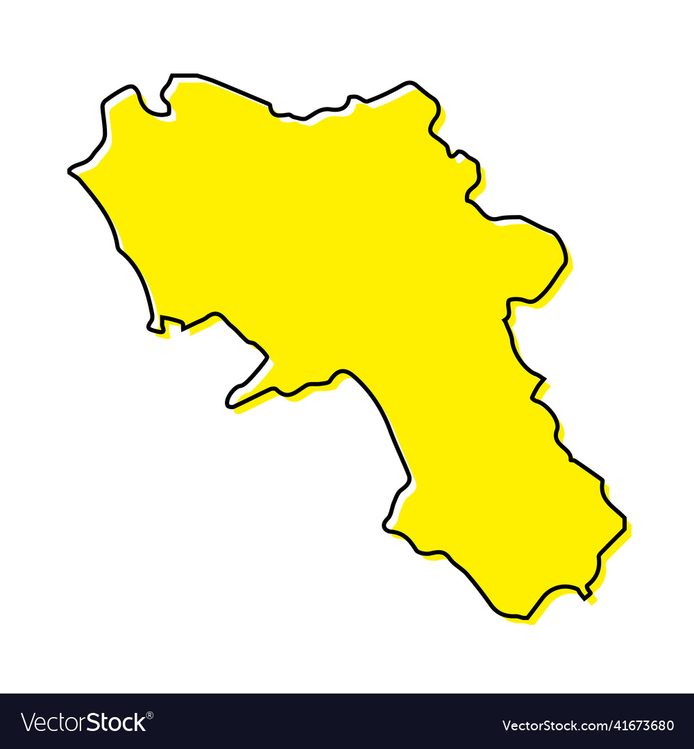 Simple outline map of campania is a region Vector Image