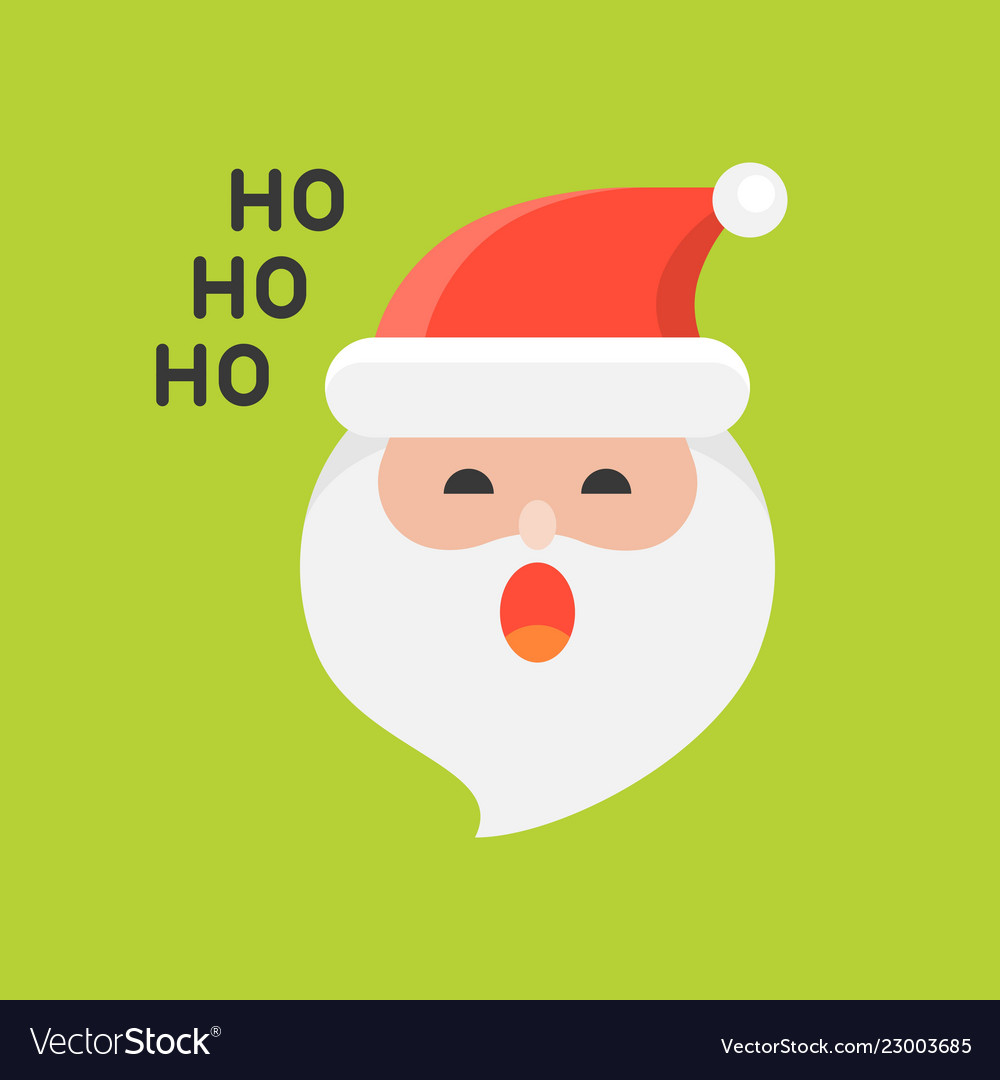 Cute santa claus emoticon flaches Design