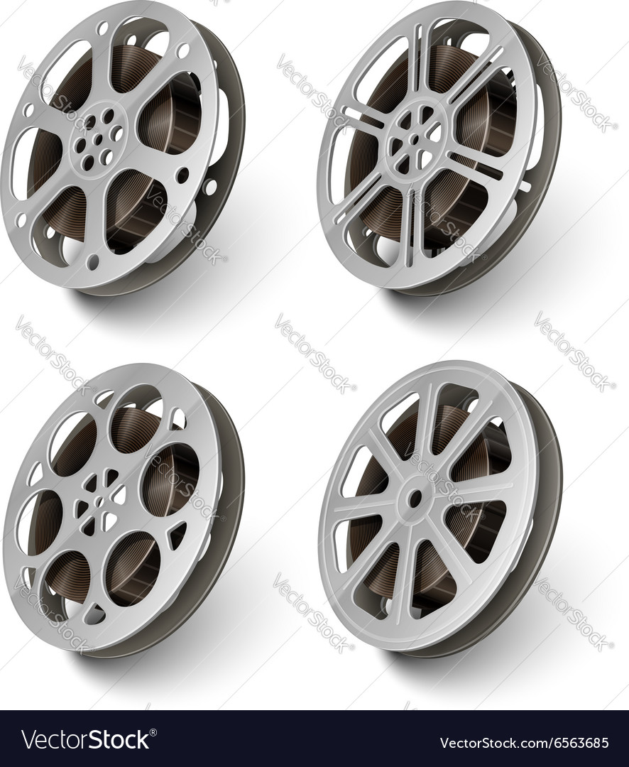 Movie video movie film disks Royalty Free Vector Image