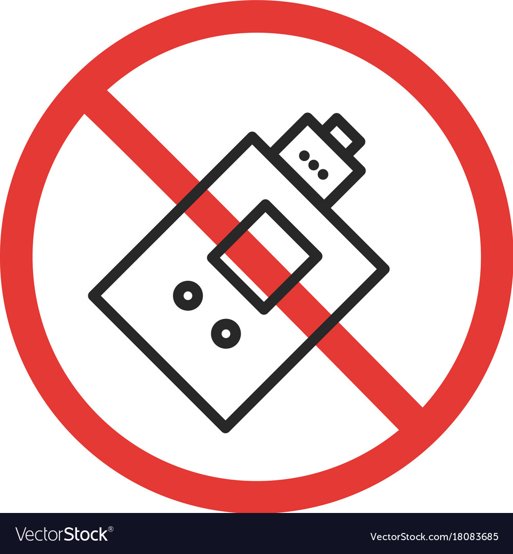 Prohibitory sign vaping