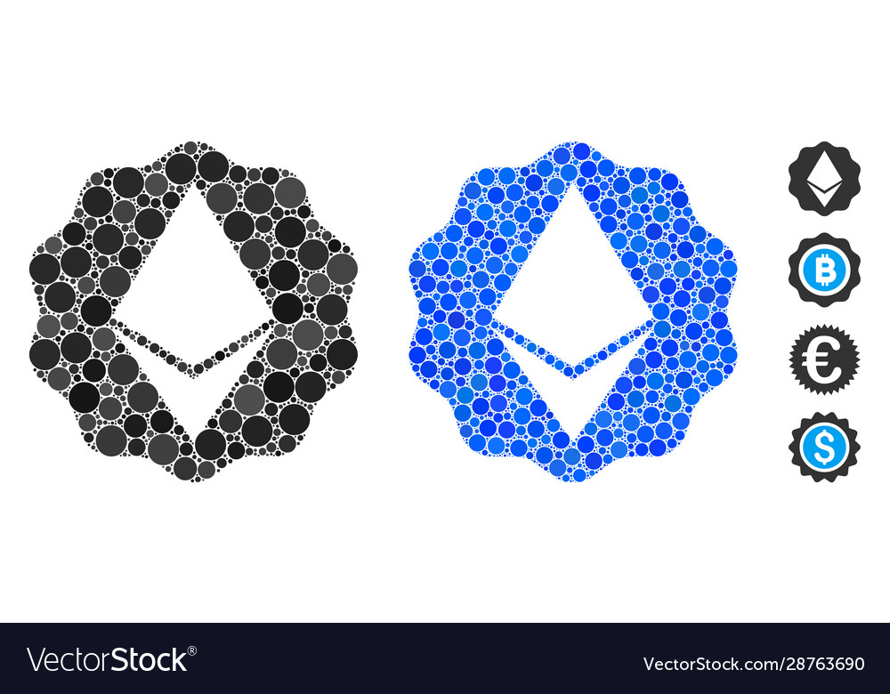 Ethereum badge seal composition icon circles