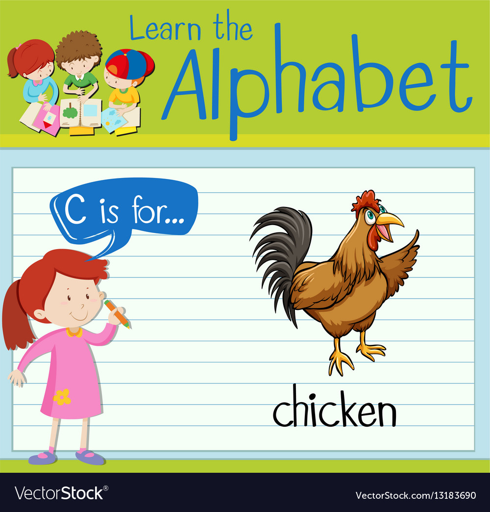 Flashcard letter c is for chicken