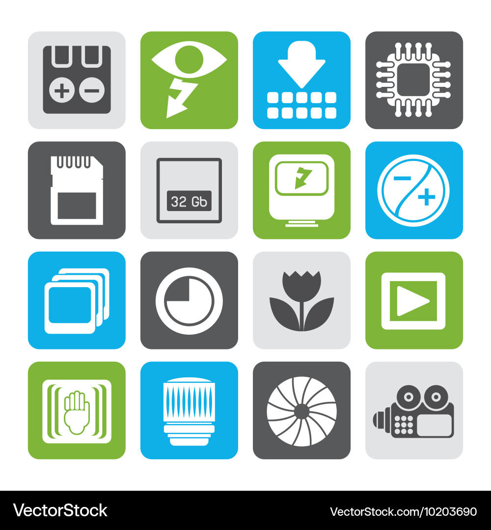 Flat digital camera performance Royalty Free Vector Image