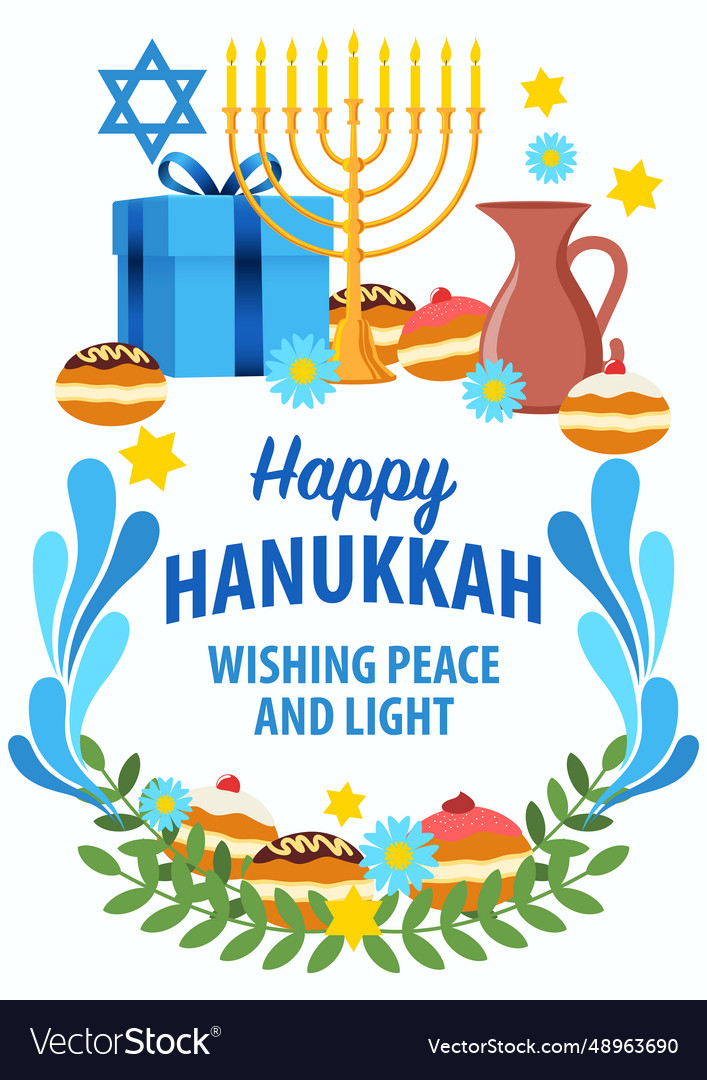 Hanukkah decorative symbols and graphics