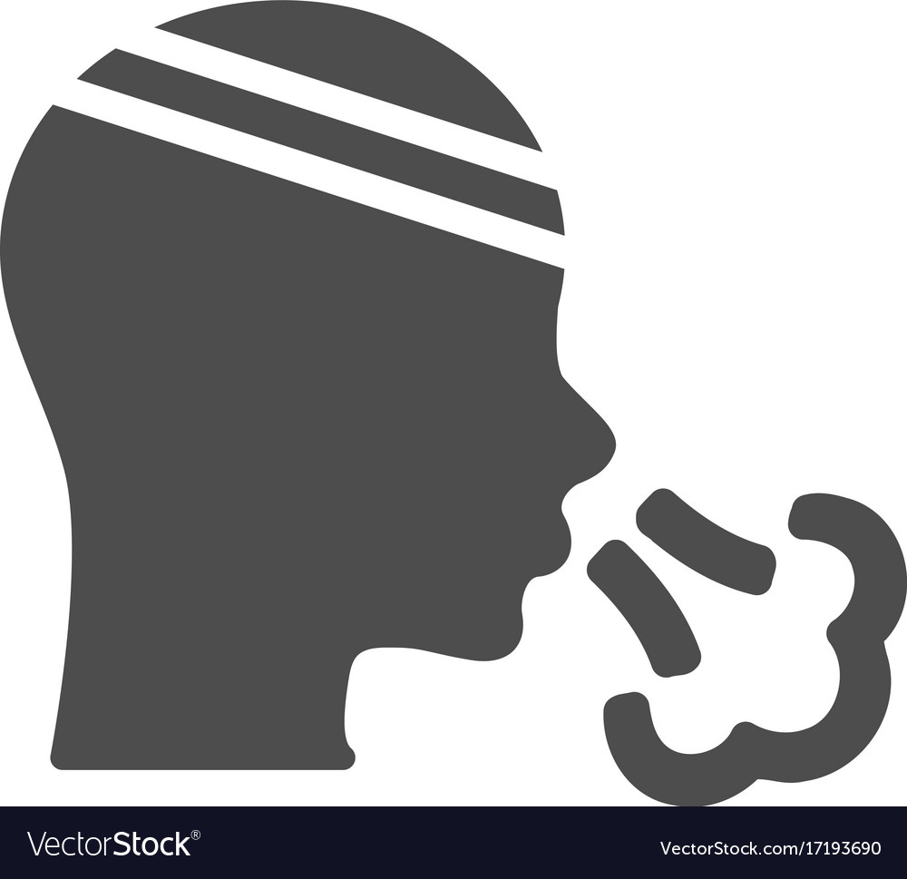 Patient sneeze flat icon Royalty Free Vector Image