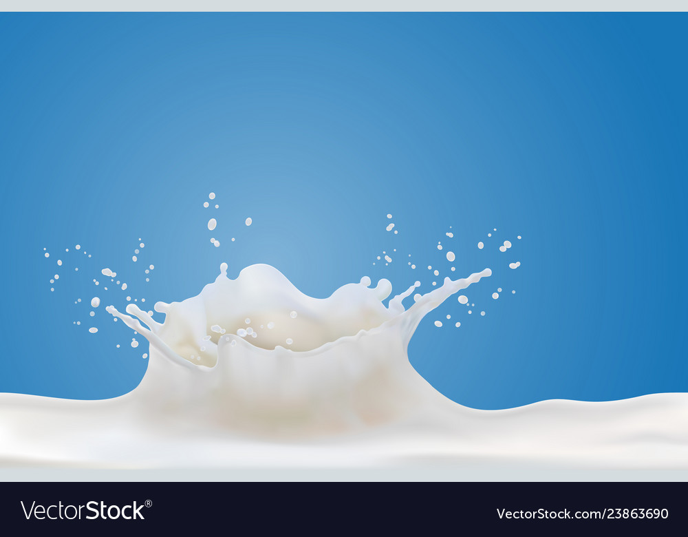 Realistic milk splash Royalty Free Vector Image